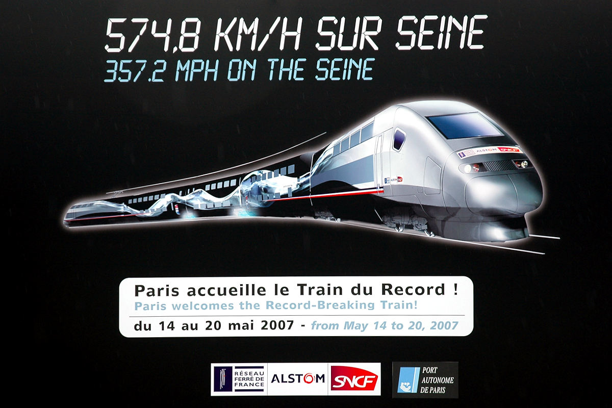 TGV 4402 • RECORD DU MONDE DU 03/04/2007 (574,8 KM/H)