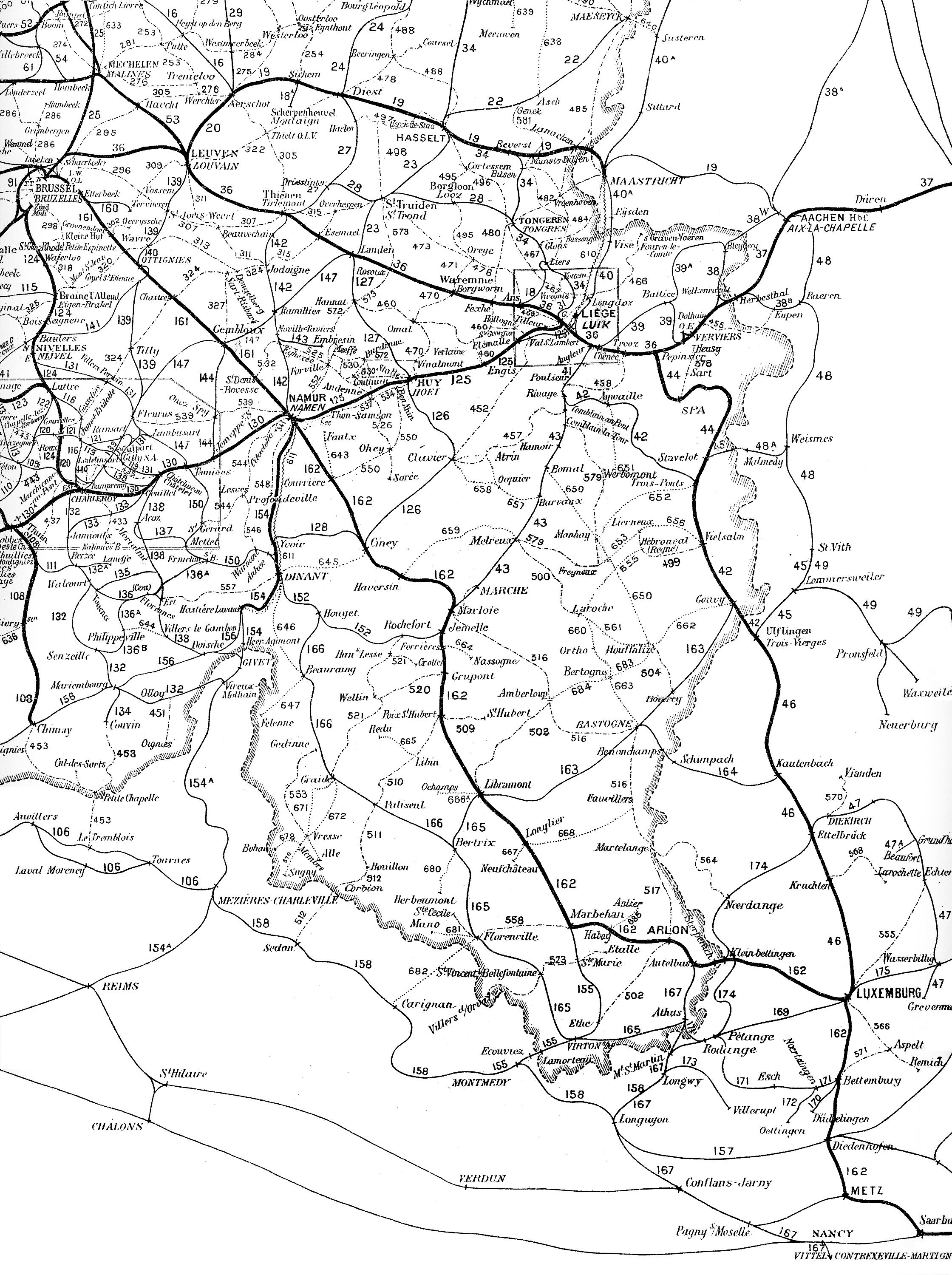 RÉSEAU DES CHEMINS DE FER BELGES • 1938