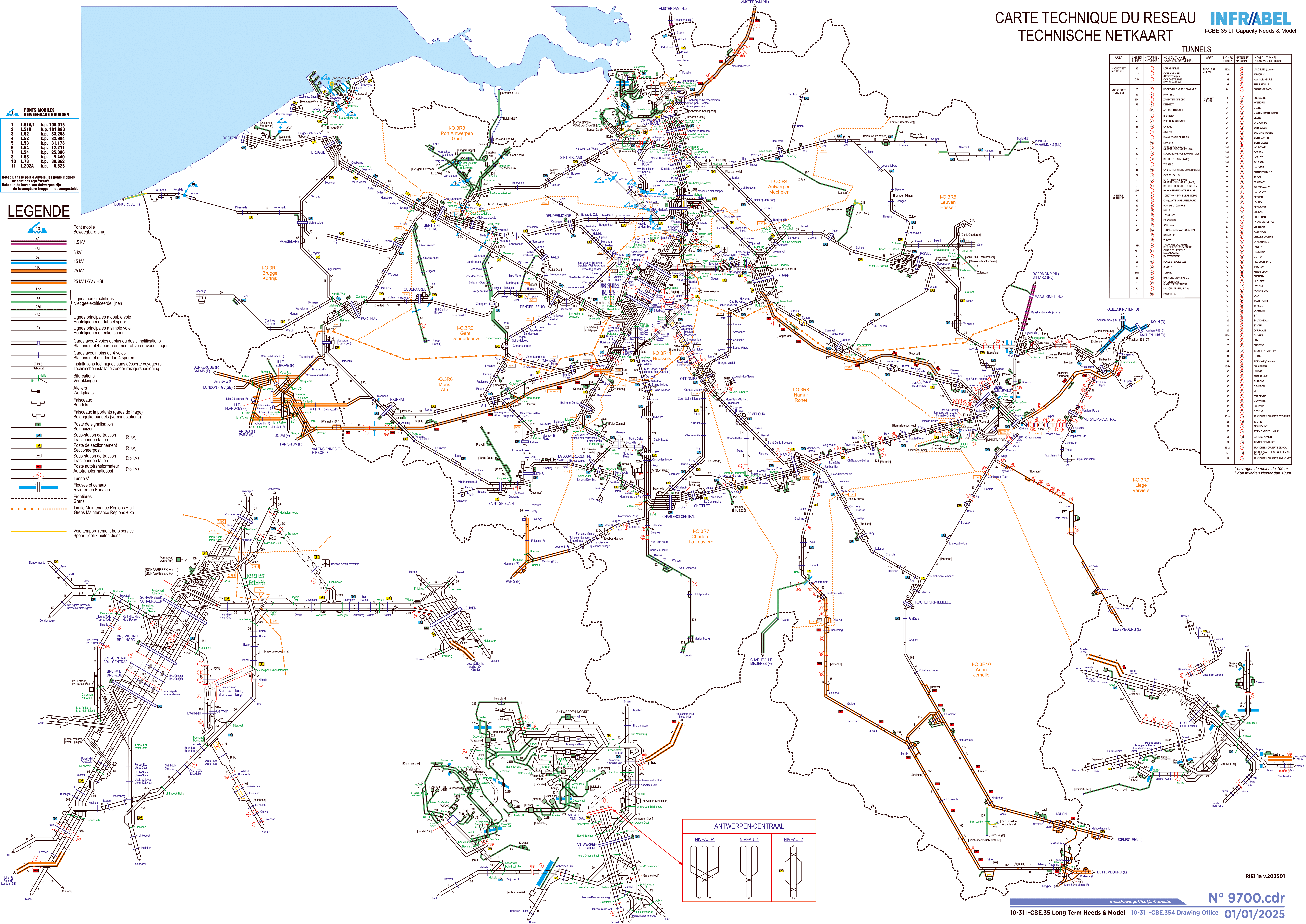 RÉSEAU DES CHEMINS DE FER BELGES • 2025