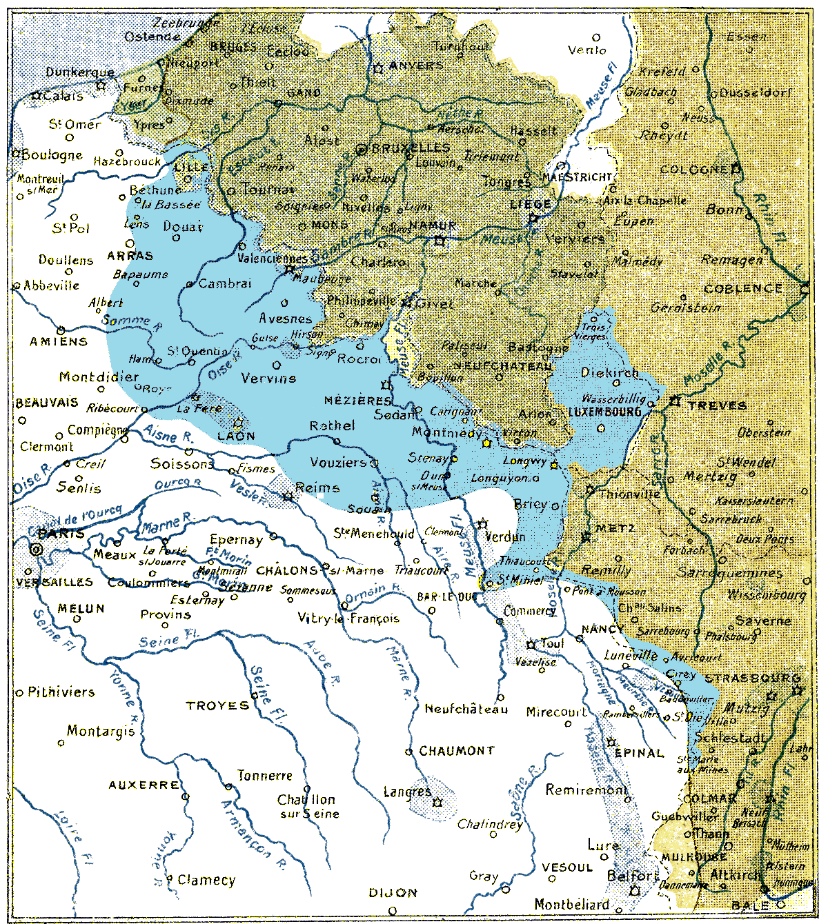 LE FRONT AU 31 DÉCEMBRE 1914