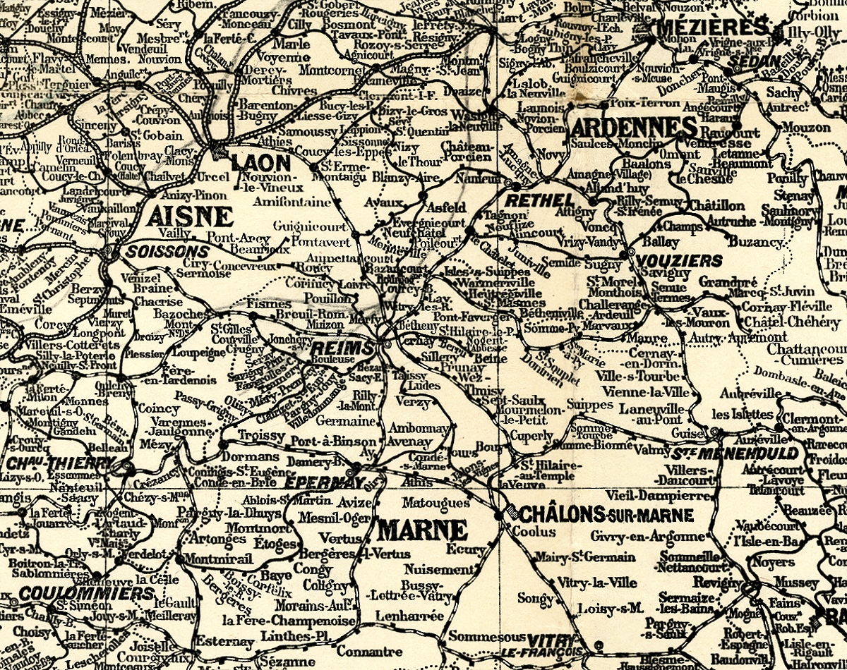 « CHEMINS DE FER DE LA FRANCE » CARTE PUBLIÉE PAR LA LIBRAIRIE CHAIX (VERS 1920)