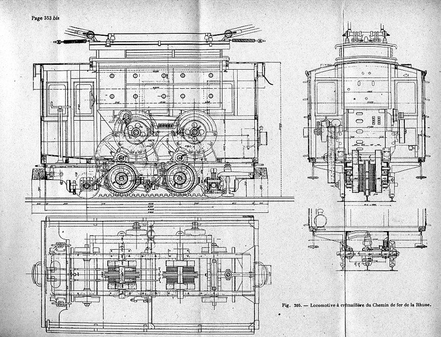 LOCOMOTIVE ÉLECTRIQUE DU CHEMIN DE FER DE LA RHUNE