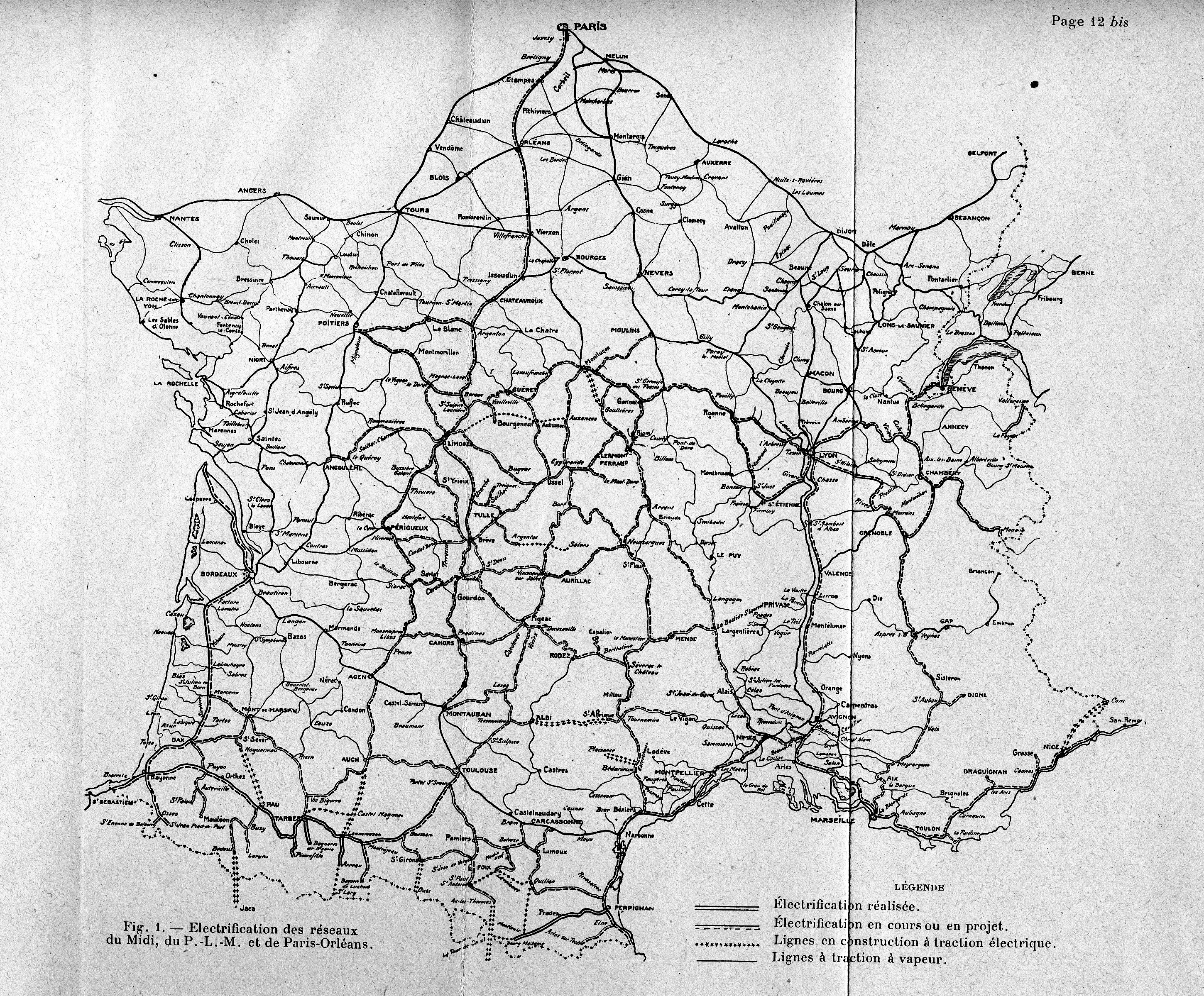 PROJETS ÉLECTRIFICATION (1925)