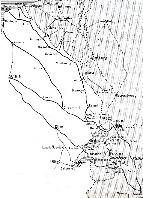 1913 - DU NORD DE LA FRANCE À MILAN PAR LE SAINT-GOTHARD, LE SIMPLON, LE LŒTSCHBERG