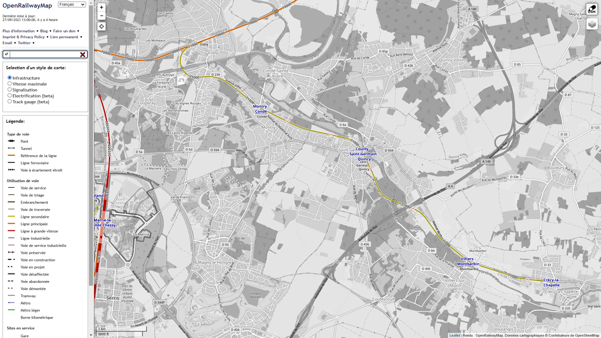 OpenRailwayMap • RÉGION DE CHAUMONT