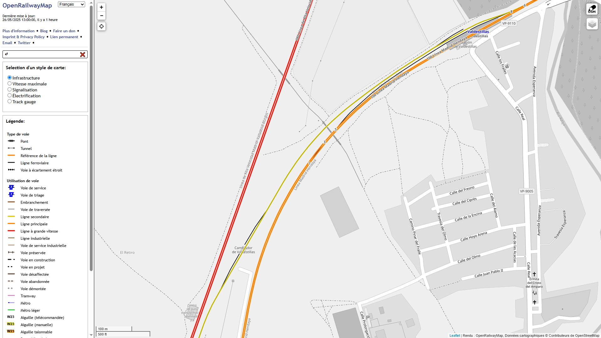 OpenRailwayMap • ZONE DE VALDESTILLAS