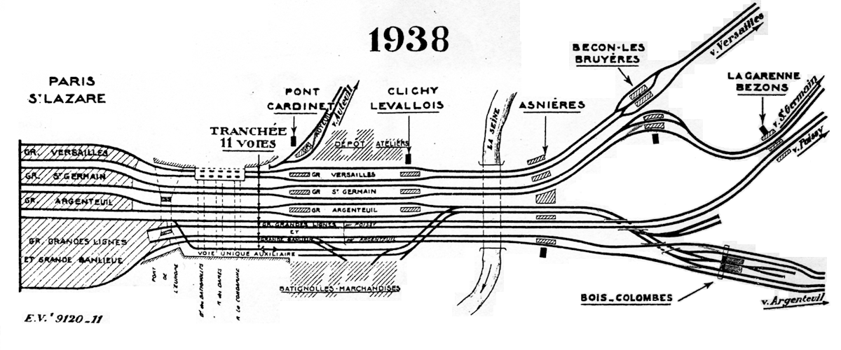 ACCÈS DE SAINT-LAZARE EN 1938