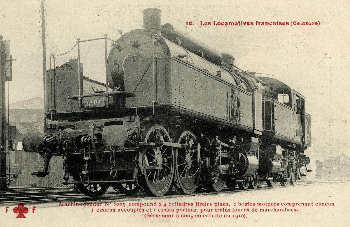 LOCOMOTIVE 031+130 6005 • SYNDICAT DES CEINTURES SÉRIE 6001-6038 • CONSTRUCTION 1909 À 1912