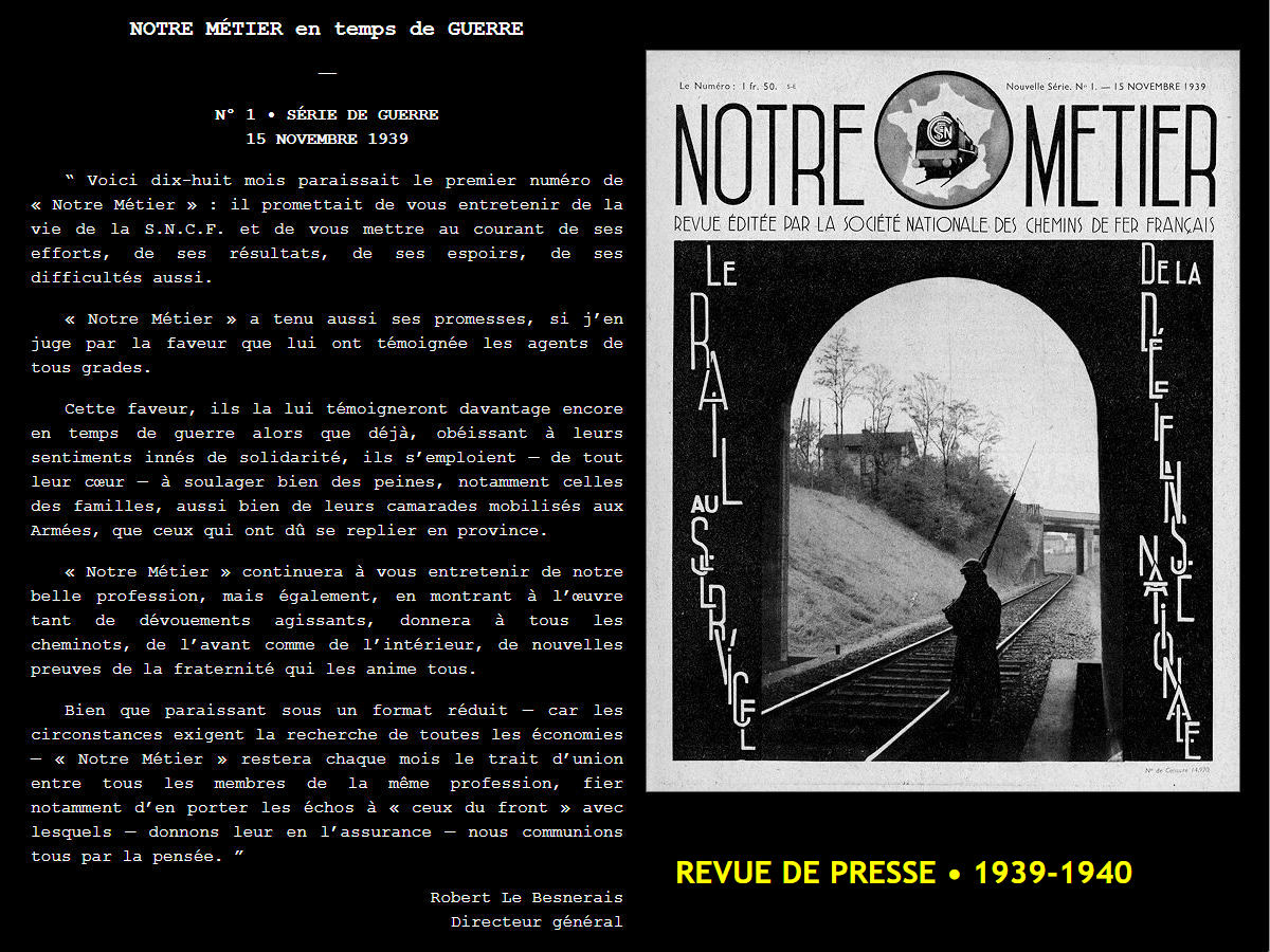 REVUE DE PRESSE 1939-1940