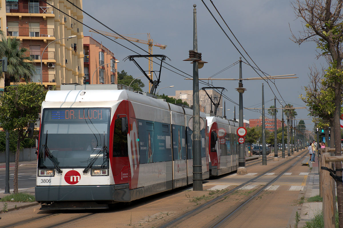 METROVALÈNCIA • SÉRIE 3800 FGV • RAME 3806 • LIGNE 4 • MAS DEL ROSARI | LLOMA LLARGA TORRAMELAR | FIRA VALÈNCIA <> DR. LLUCH
